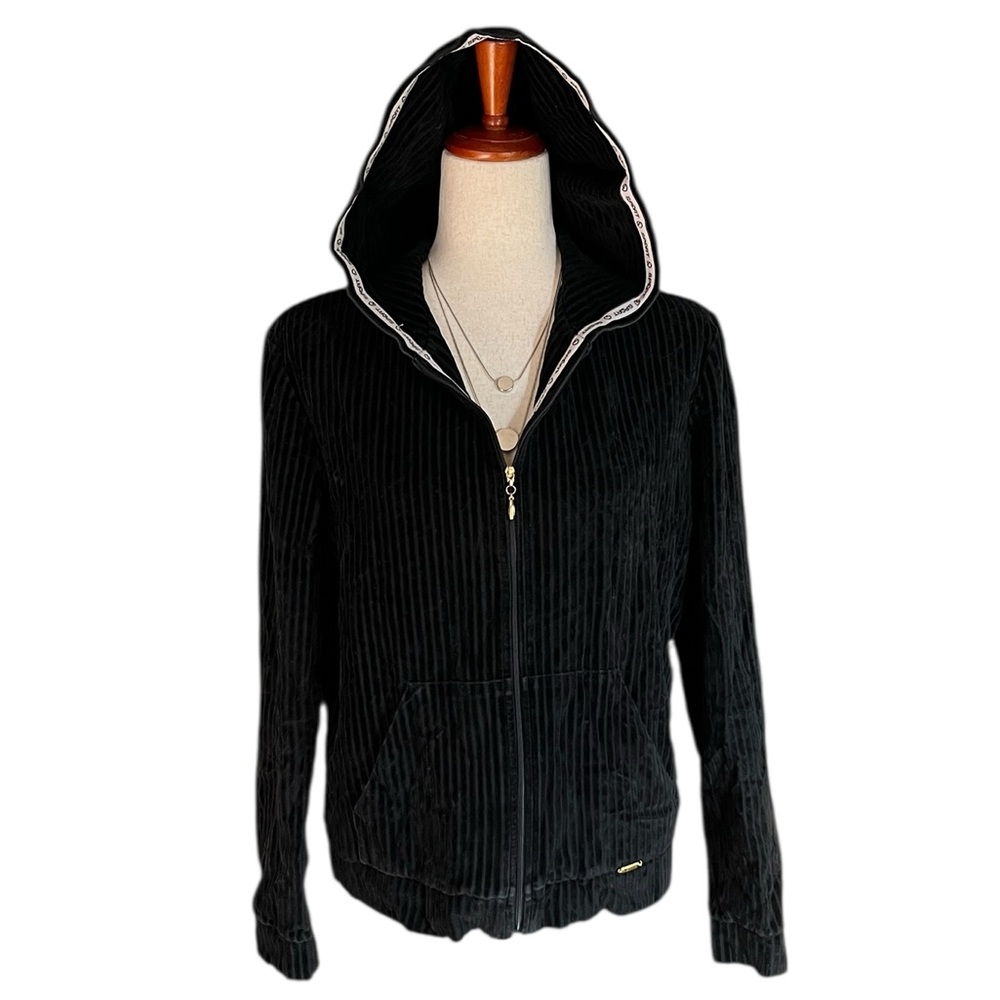 St. John Sport Velour Zip Up Hoodie
